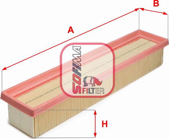 Sofima S 1412 A - Воздушный фильтр, двигатель autospares.lv