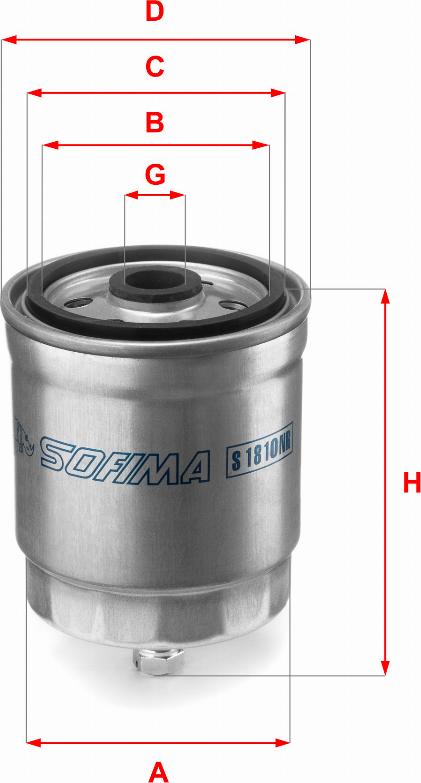 Sofima S 1810 NR - Топливный фильтр autospares.lv