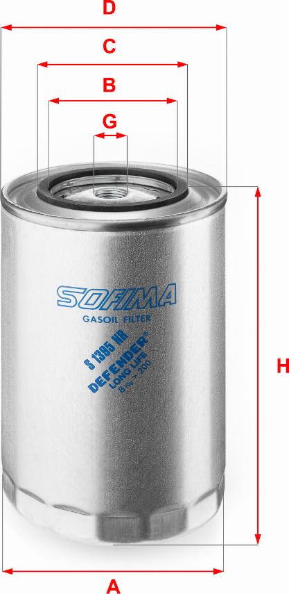 Sofima S 1395 NR - Топливный фильтр autospares.lv