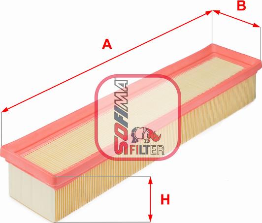 Sofima S 8302 A - Воздушный фильтр, двигатель autospares.lv