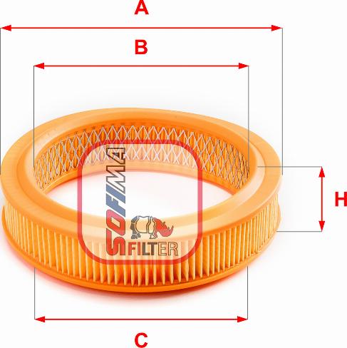 Sofima S 8210 A - Воздушный фильтр, двигатель autospares.lv