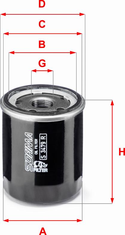 Sofima S 3479 R - Масляный фильтр autospares.lv