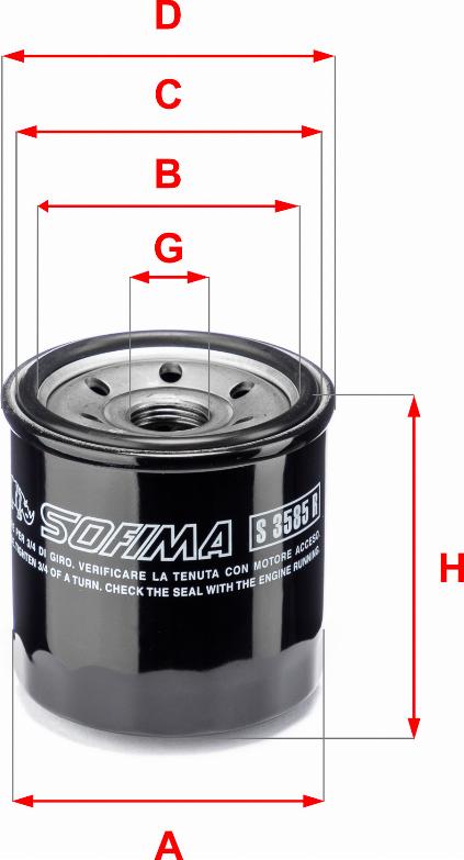 Sofima S 3585 R - Масляный фильтр autospares.lv