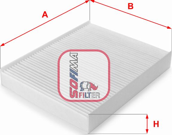 Sofima S 3076 C - Фильтр воздуха в салоне autospares.lv