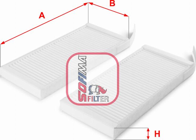 Sofima S 3164 C - Фильтр воздуха в салоне autospares.lv