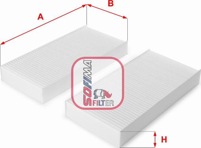 Sofima S 3108 C - Фильтр воздуха в салоне autospares.lv