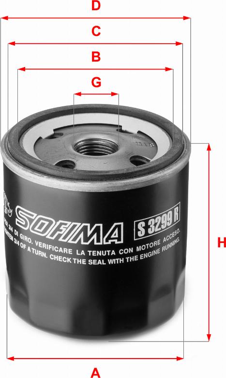 Sofima S 3299 R - Масляный фильтр autospares.lv