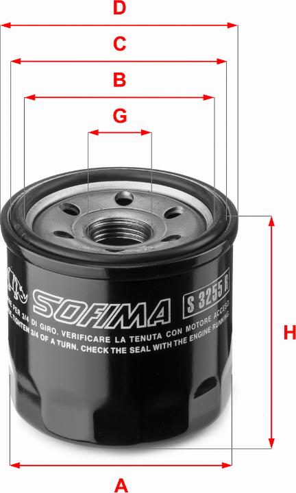 Sofima S 3255 R - Масляный фильтр autospares.lv