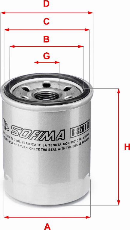 Sofima S 3261 R - Масляный фильтр autospares.lv
