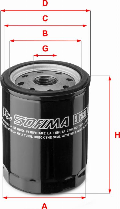 Sofima S 2530 R - Масляный фильтр autospares.lv