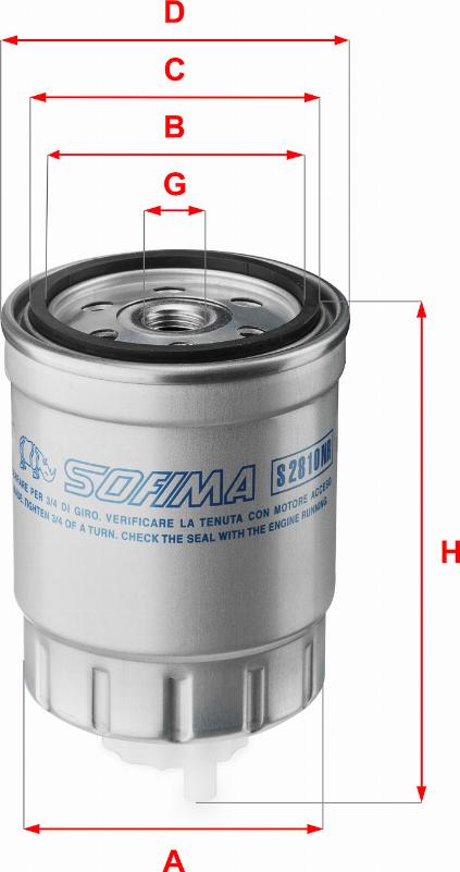 Sofima S 2810 NR - Топливный фильтр autospares.lv