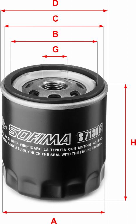 Sofima S 7130 R - Масляный фильтр autospares.lv