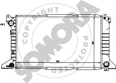 Somora 094341 - Радиатор, охлаждение двигателя autospares.lv