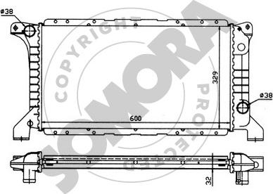 Somora 094240 - Радиатор, охлаждение двигателя autospares.lv