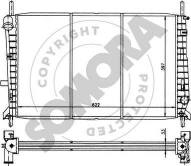 Somora 095042 - Радиатор, охлаждение двигателя autospares.lv