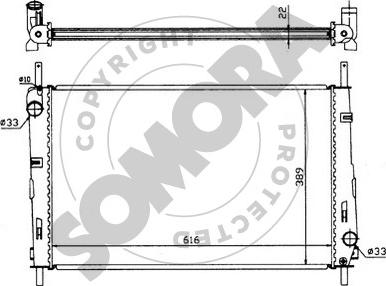 Somora 095240 - Радиатор, охлаждение двигателя autospares.lv