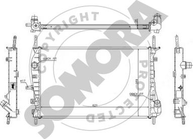 Somora 095242 - Радиатор, охлаждение двигателя autospares.lv