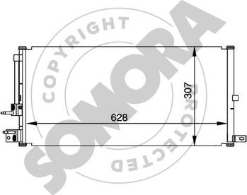 Somora 095260D - Конденсатор кондиционера autospares.lv