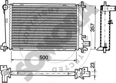 Somora 092342 - Радиатор, охлаждение двигателя autospares.lv