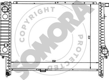 Somora 040345 - Радиатор, охлаждение двигателя autospares.lv