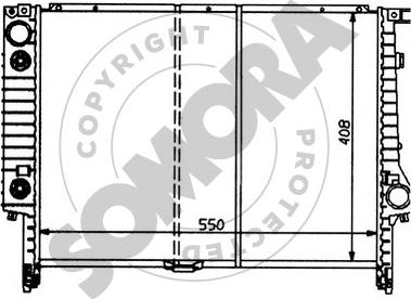 Somora 040343 - Радиатор, охлаждение двигателя autospares.lv