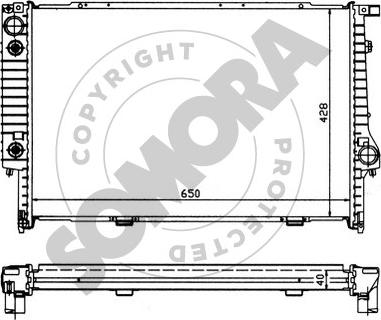 Somora 041147 - Радиатор, охлаждение двигателя autospares.lv