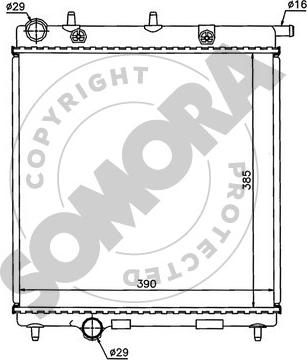 Somora 050440D - Радиатор, охлаждение двигателя autospares.lv