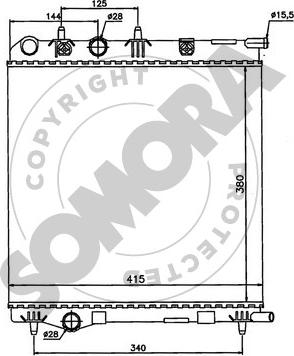 Somora 050440E - Радиатор, охлаждение двигателя autospares.lv