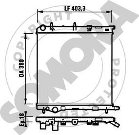 Somora 050440 - Радиатор, охлаждение двигателя autospares.lv