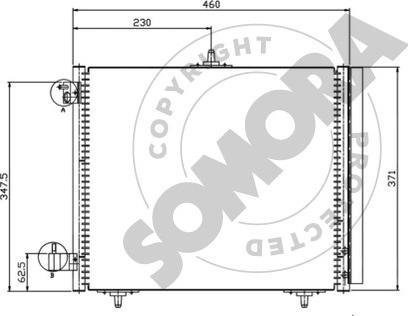 Somora 050460 - Конденсатор кондиционера autospares.lv