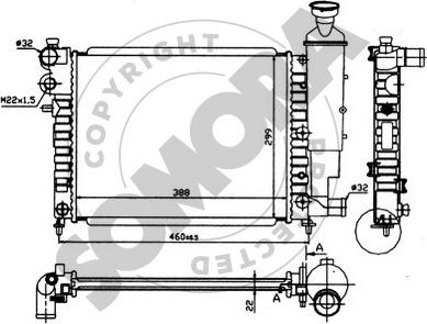 Somora 050240 - Радиатор, охлаждение двигателя autospares.lv