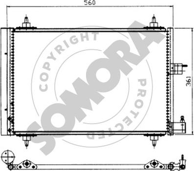 Somora 053060 - Конденсатор кондиционера autospares.lv