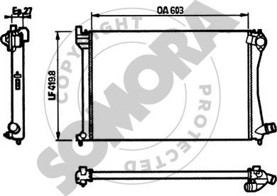 Somora 052145 - Радиатор, охлаждение двигателя autospares.lv