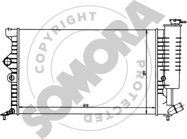 Somora 052140 - Радиатор, охлаждение двигателя autospares.lv