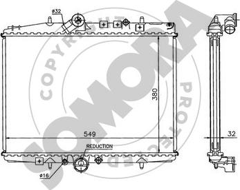 Somora 052340A - Радиатор, охлаждение двигателя autospares.lv