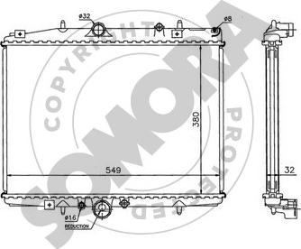 Somora 052340C - Радиатор, охлаждение двигателя autospares.lv