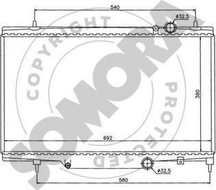 Somora 052340D - Радиатор, охлаждение двигателя autospares.lv