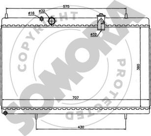 Somora 052340H - Радиатор, охлаждение двигателя autospares.lv