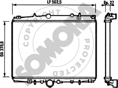 Somora 052340 - Радиатор, охлаждение двигателя autospares.lv