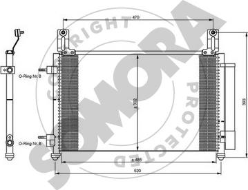 Somora 060260 - Конденсатор кондиционера autospares.lv