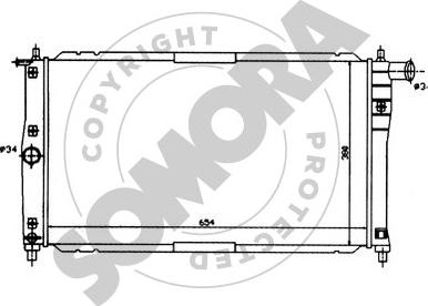 Somora 063040 - Радиатор, охлаждение двигателя autospares.lv