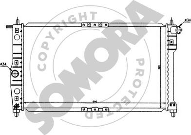 Somora 062140 - Радиатор, охлаждение двигателя autospares.lv