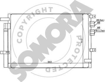 Somora 011460A - Конденсатор кондиционера autospares.lv