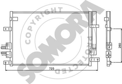 Somora 011460 - Конденсатор кондиционера autospares.lv