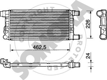 Somora 080040 - Радиатор, охлаждение двигателя autospares.lv