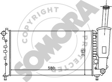 Somora 081440 - Радиатор, охлаждение двигателя autospares.lv