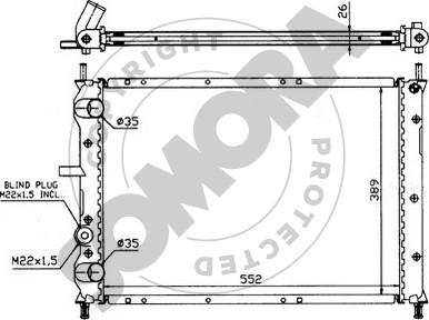 Somora 082242 - Радиатор, охлаждение двигателя autospares.lv