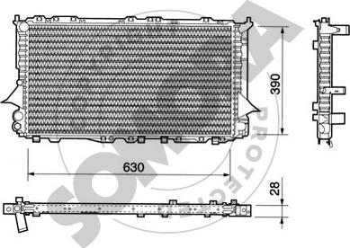 Somora 020841 - Радиатор, охлаждение двигателя autospares.lv