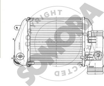 Somora 021045L - Интеркулер, теплообменник турбины autospares.lv