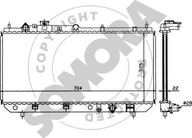 Somora 162640 - Радиатор, охлаждение двигателя autospares.lv